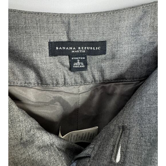 Banana Republic Women's Gray Wool Martin Fit Dress Pants Stretch Size 2 - Picture 4 of 6